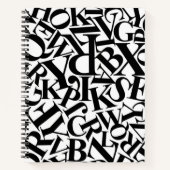 Alphabetbuchstaben Notizblock (Vorderseite)
