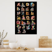 Alphabetbuchstaben Poster (Küche)