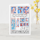 Alphabete im Jugendstil, Mucha Karte (Gelbe Blume)