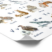 Alphabete Tiere zurück in die Schule Poster (Ecke)