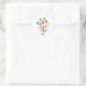 Alphabete & Zahlen Runder Aufkleber (Tasche)