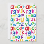 Alphabetgeburtstagseinladung Einladung (Rückseite)