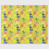 Alphabethstaben M-Geschenkpapier - Gelb Geschenkpapier (Flach)