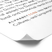 ALPHABETICON Russische Experimente... (Intro-Text) Poster (Ecke)