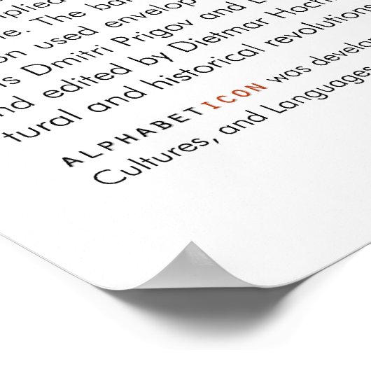 ALPHABETICON Russische Experimente... (Intro-Text) Poster (Ecke)