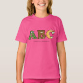 Alphabetimals Personalisierter Girl-T - Shirt (Vorderseite)