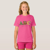 Alphabetimals Personalisierter Girl-T - Shirt (Vorne ganz)