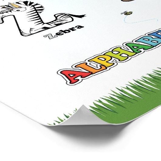 Alphabetimals Plakat - Dansk-Version (Ecke)