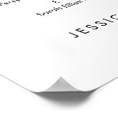 Alphabetisch unsere Lieblingssitzkarte Poster (Ecke)