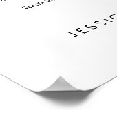 Alphabetisch unsere Lieblingssitzkarte Poster (Ecke)