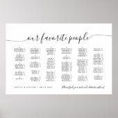 Alphabetisch unsere Lieblingssitzkarte Poster (Vorne)