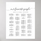 Alphabetisch unsere Lieblingssitzkarte Poster (Vorne)