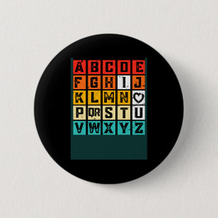 Alphabetische Abcd Liebe dich Valentinstag Rotes H Button