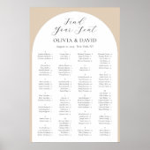 Alphabetische Bühne für Sitzplätze Poster (Vorne)