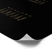 Alphabetische Hochzeit aus schwarzem Gold Poster (Ecke)