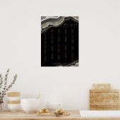 Alphabetische Hochzeit aus schwarzem Gold Poster (Küche)