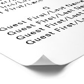 Alphabetische Hochzeit im Herbst Herbst Pumpkin Poster (Ecke)