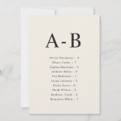 Alphabetische Hochzeitkarte Einladung (Vorderseite)