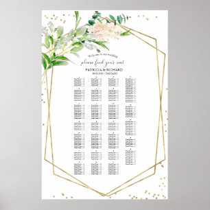 Alphabetische Hochzeitssattelgarten Poster
