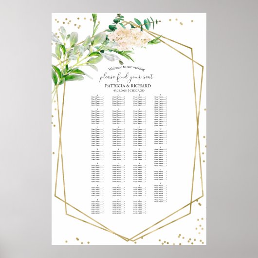 Alphabetische Hochzeitssattelgarten Poster (Vorne)
