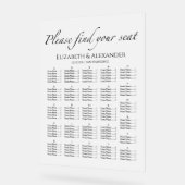 Alphabetische Hochzeitssattelkarte Acrylschild (Winkel)