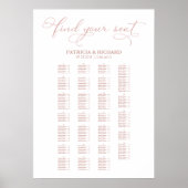 Alphabetische Hochzeitssattelkarte Elegantes Skrip Poster (Vorne)