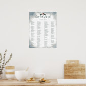 Alphabetische Hochzeitssattelplakette Poster (Küche)