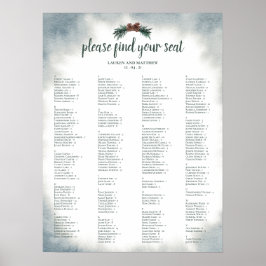 Alphabetische Hochzeitssattelplakette Poster