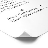 Alphabetische Hochzeitsskala der blauen Rose Poster (Ecke)