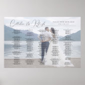 Alphabetische Hochzeitsstichkarte für Fotos, elega Poster (Vorne)