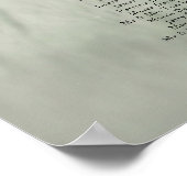 Alphabetische Hochzeitsstichtabelle, modernes Foto Poster (Ecke)