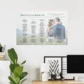 Alphabetische Hochzeitsstichtabelle, modernes Foto Poster (Heimbüro)