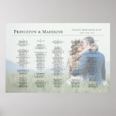 Alphabetische Hochzeitsstichtabelle, modernes Foto Poster (Vorne)