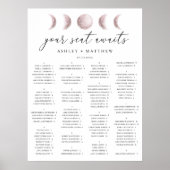 Alphabetische Hochzeitstabelle für Blush Moon Poster (Vorne)