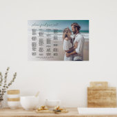 Alphabetische Hochzeitstabelle mit Foto Poster (Küche)