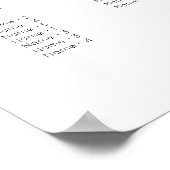 Alphabetische Hochzeitstabelle Poster (Ecke)
