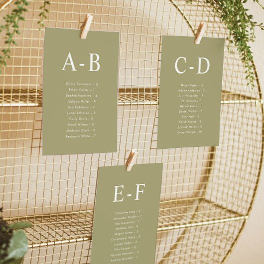 Alphabetische Matcha Hochzeitkarte Einladung