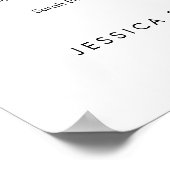 Alphabetische Moderne Sitzordnung Poster (Ecke)