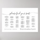 Alphabetische Moderne Sitzordnung Poster (Vorne)