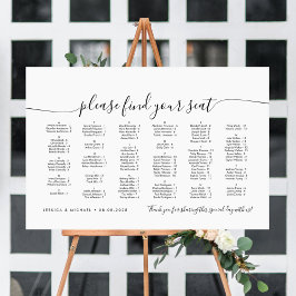 Alphabetische Moderne Sitzordnung Poster