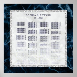 ALPHABETISCHE ORDER-Marmorplatte Poster