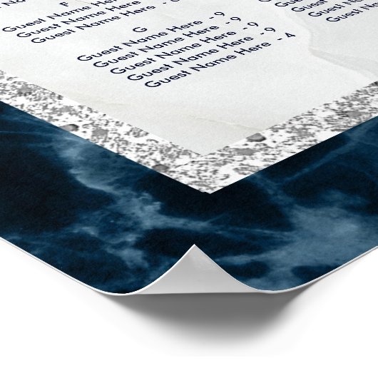 ALPHABETISCHE ORDER-Marmorplatte Poster (Ecke)