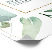 ALPHABETISCHE Ordergrün Hochzeitsstift Poster (Ecke)