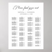 Alphabetische Ordnung einfache Hochzeitssattelkart Poster (Vorne)