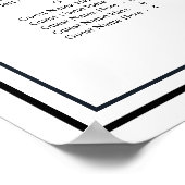 Alphabetische Ordnung Moderne Hochzeitssortierung Poster (Ecke)