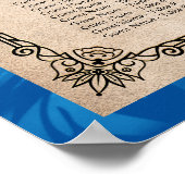 Alphabetische Royal Blue and Gold Rose Sitzplätze Poster (Ecke)