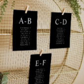 Alphabetische schwarze Hochzeitkarte Einladung