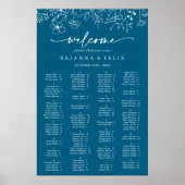 Alphabetische Seekarte der Navy-Wildblume Poster (Vorne)