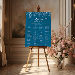 Alphabetische Seekarte der Navy-Wildblume Poster
