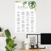 Alphabetische Seekarte "Wild Tropical Palm" Poster (Heimbüro)